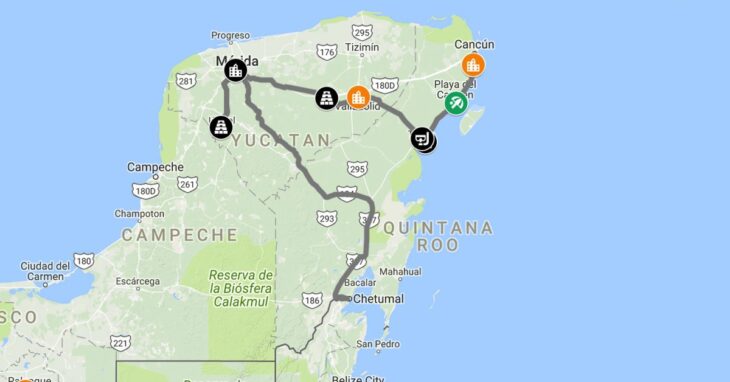 yucatan-peninsula-road-map