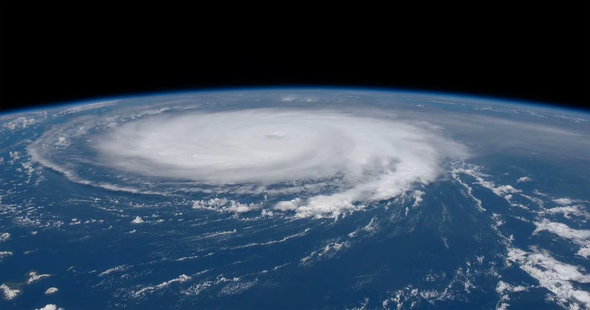 View of a hurricane from space